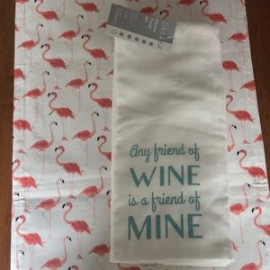 Wine themed kitchen hand towels